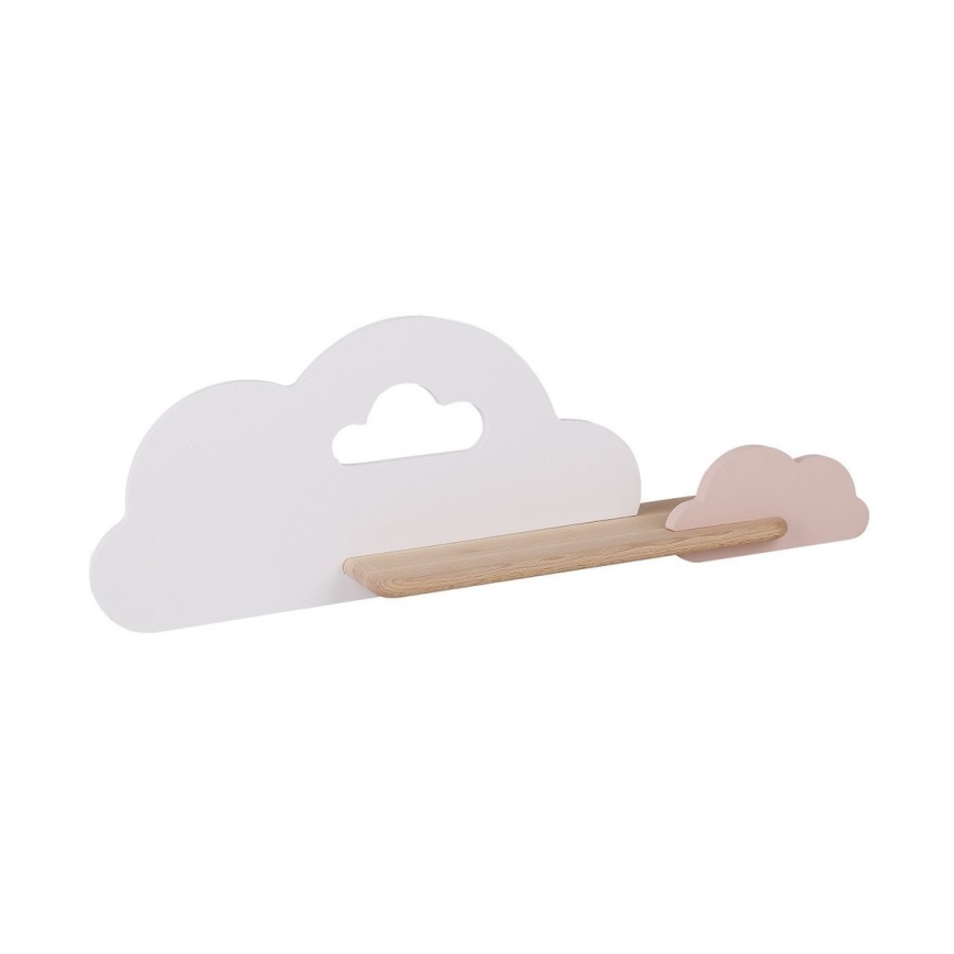LED Kinderwandlamp met plank CLOUD LED/5W/230V wit/roze,