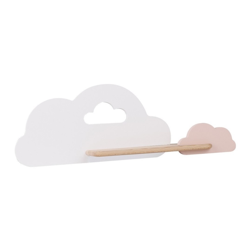 LED Kinderwandlamp met plank CLOUD LED/5W/230V wit/roze,