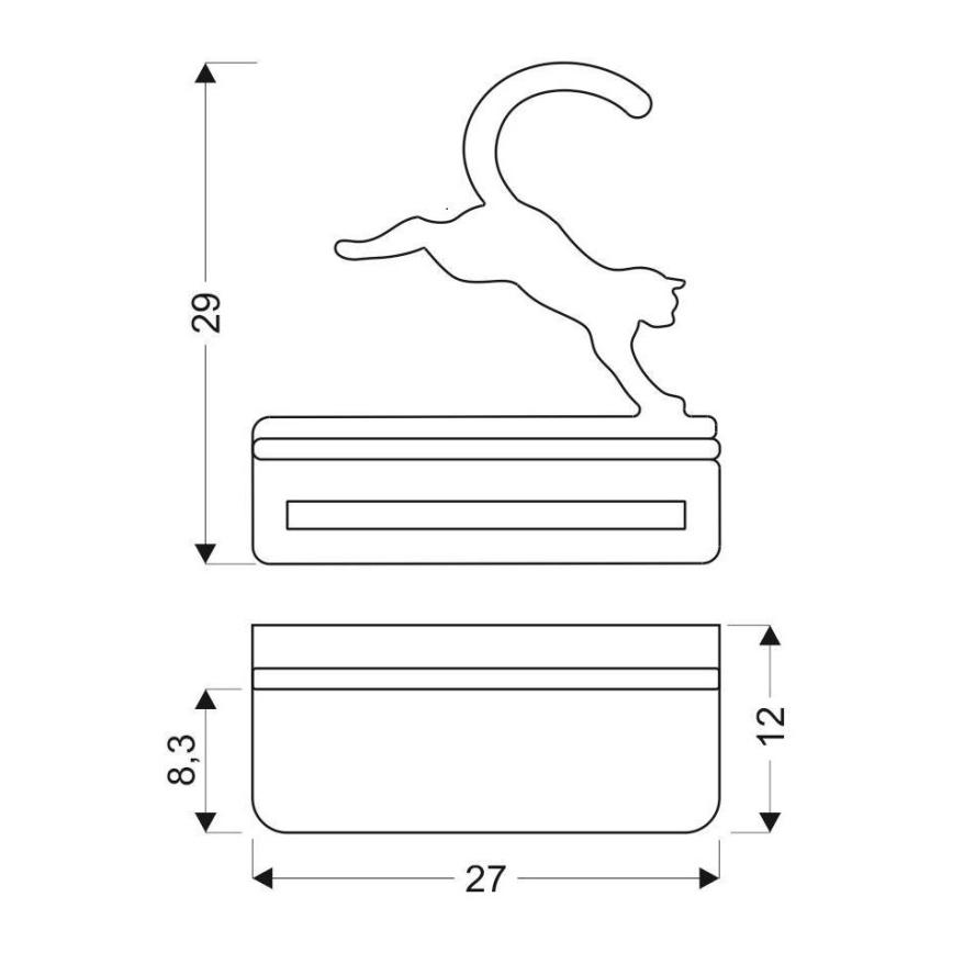 LED Kinderwandlamp met plank JUMPING CAT LED/5W/230V,