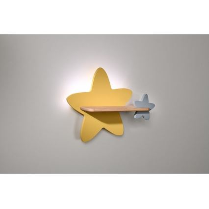 LED kinderwandlamp met plank STER LED / 5W / 230V