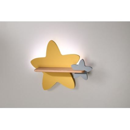 LED kinderwandlamp met plank STER LED / 5W / 230V