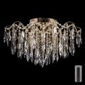 LED Kristallen plafondlamp 6xE27/60W/230V + 6xLED/3W + afstandsbediening