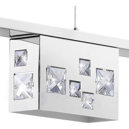 LED Kristallen plafondlamp aan koord TRESANA 4x LED / 5,8W / 230V