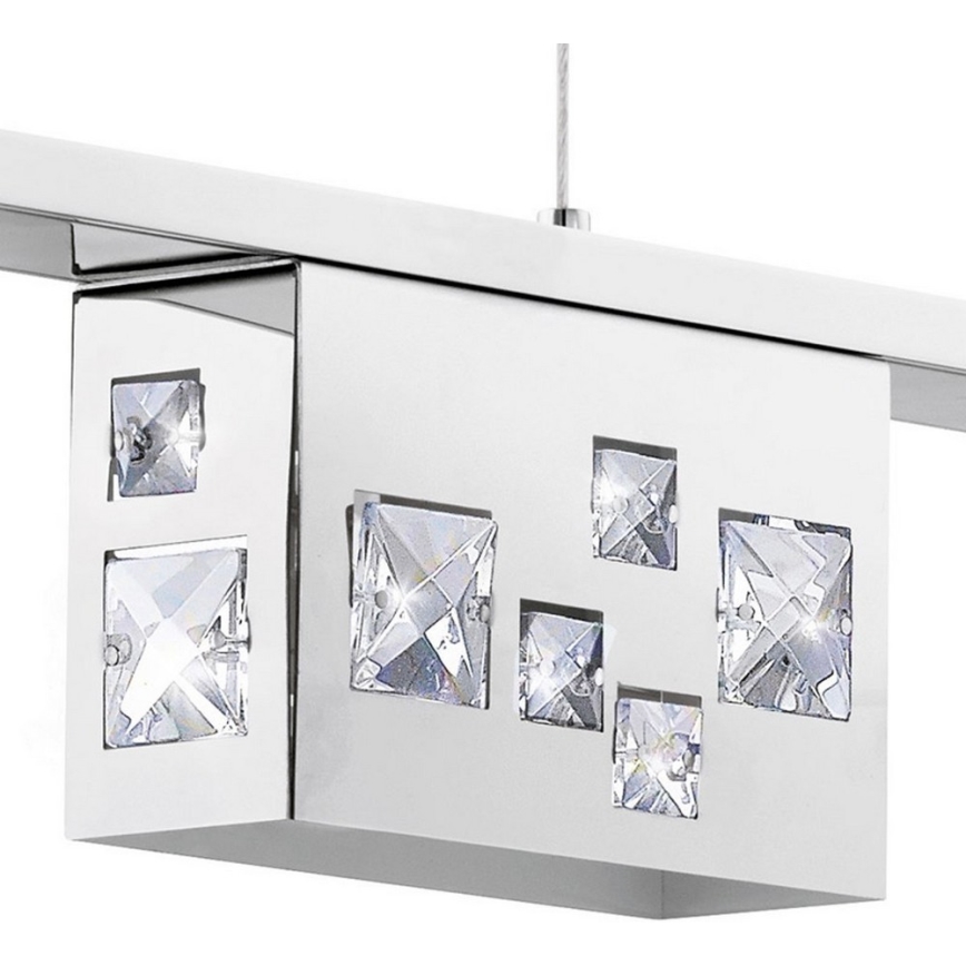 LED Kristallen plafondlamp aan koord TRESANA 4x LED / 5,8W / 230V