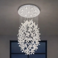LED-kristallen plafondlamp SAMOA LED/30W/230V Ø 40 cm glanzend chroom + afstandsbediening
