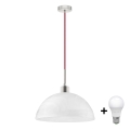 LED-kroonluchter aan kabel 1xE27/60W/230V wit