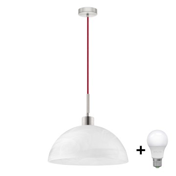 LED-kroonluchter aan kabel 1xE27/60W/230V wit