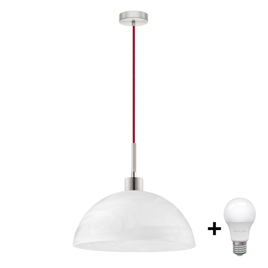 LED-kroonluchter aan kabel 1xE27/60W/230V wit