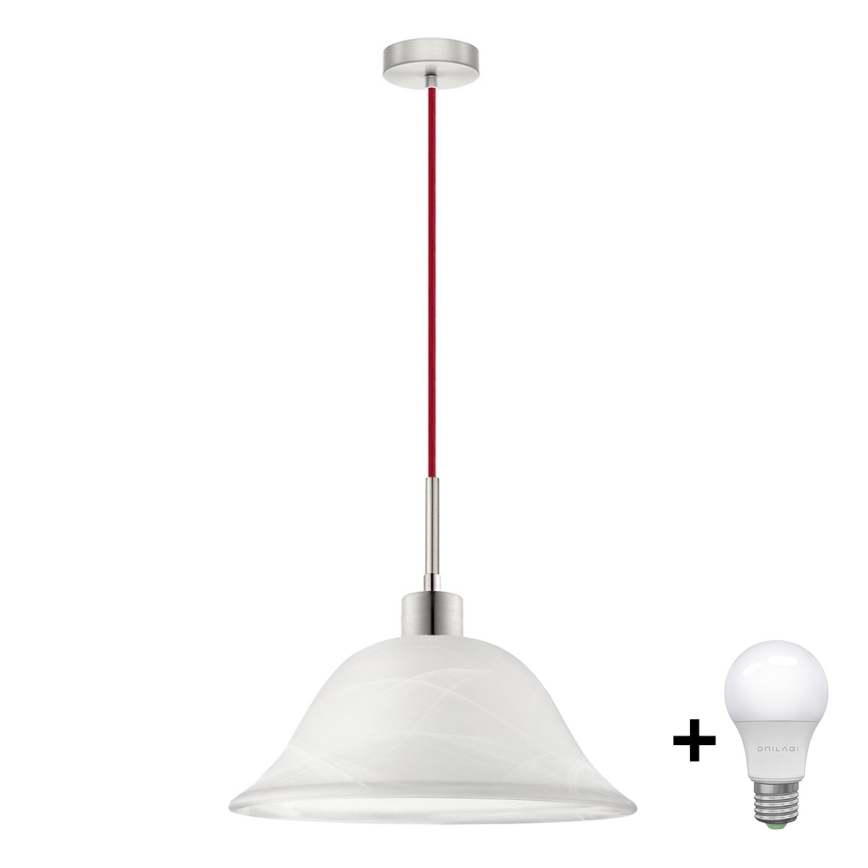 LED-kroonluchter aan kabel 1xE27/60W/230V wit