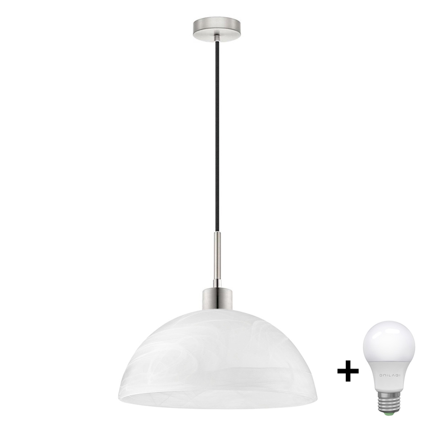 LED-kroonluchter aan kabel 1xE27/60W/230V wit