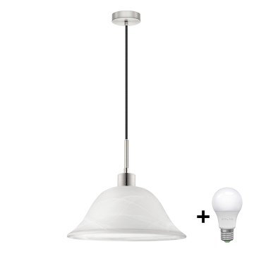 LED-kroonluchter aan kabel 1xE27/60W/230V wit