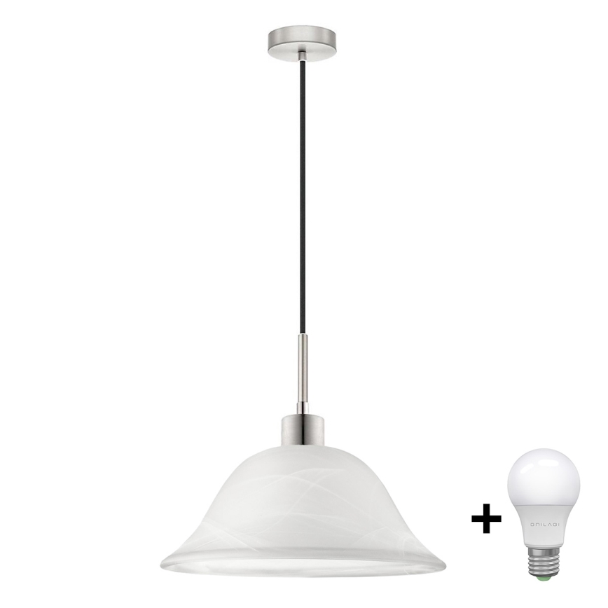 LED-kroonluchter aan kabel 1xE27/60W/230V wit