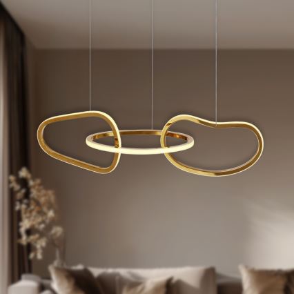 LED-kroonluchter aan kabel ANNELI LED/30W/230V 80 cm goud