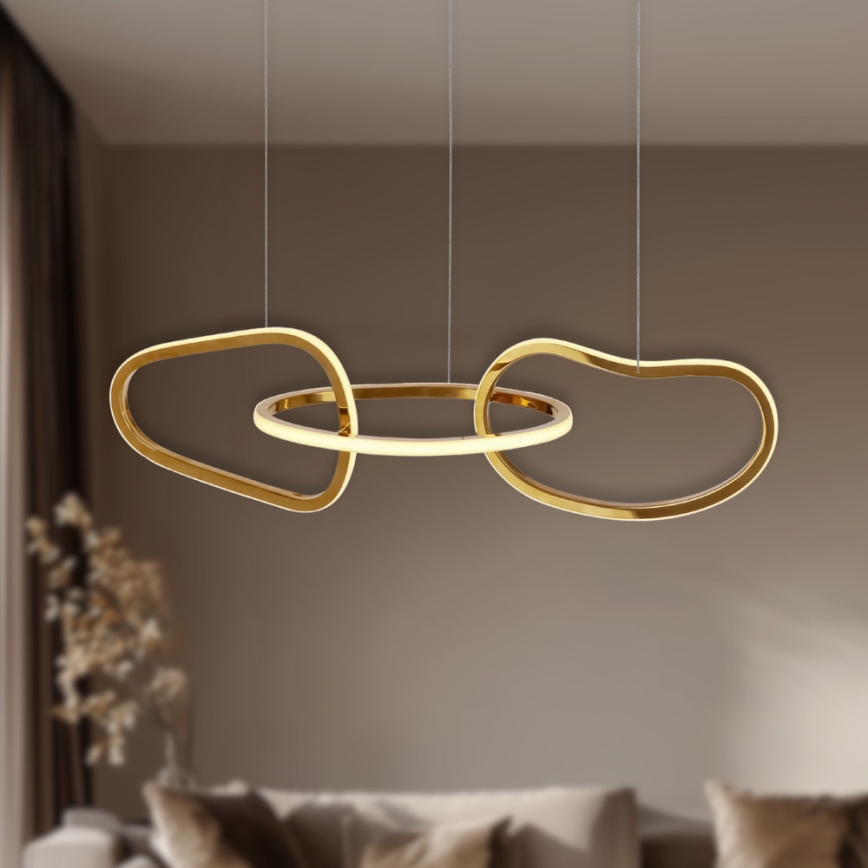 LED-kroonluchter aan kabel ANNELI LED/30W/230V 80 cm goud