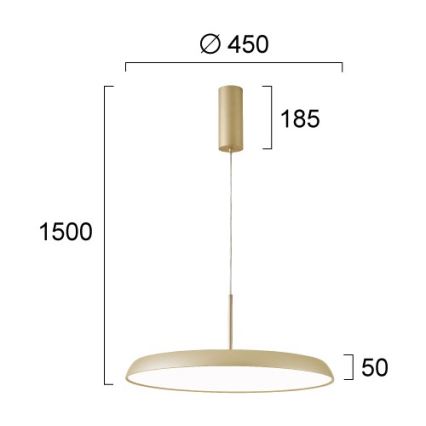 LED-kroonluchter aan kabel ART LED/41W/230V goud