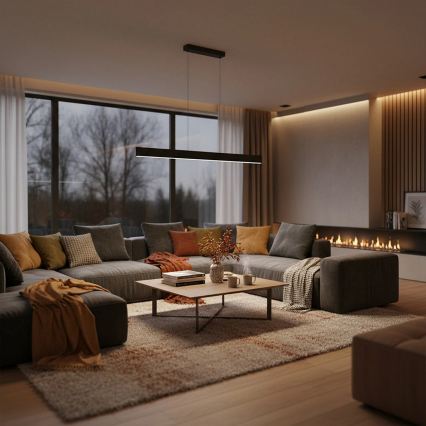 LED-kroonluchter aan kabel BERNADETTA LED/20W/230V 4000K zwart