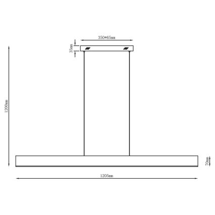 LED-kroonluchter aan kabel BERNADETTA LED/20W/230V 4000K zwart