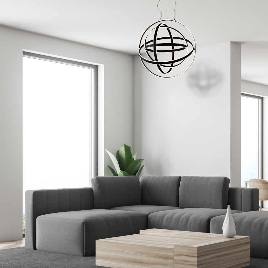 LED-kroonluchter aan kabel COPERNICUS LED/260W/230V zwart