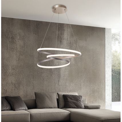 LED-kroonluchter aan kabel CORT LED/40W/230V zilver