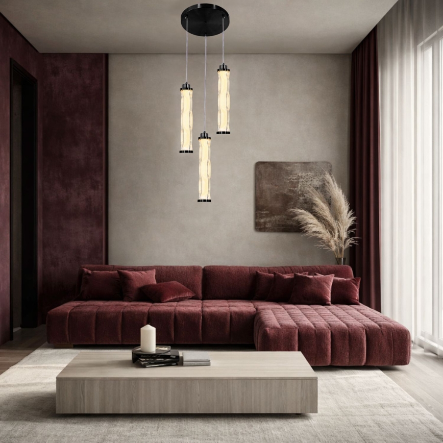 LED-kroonluchter aan kabel CORTE LED/25W/230V zwart