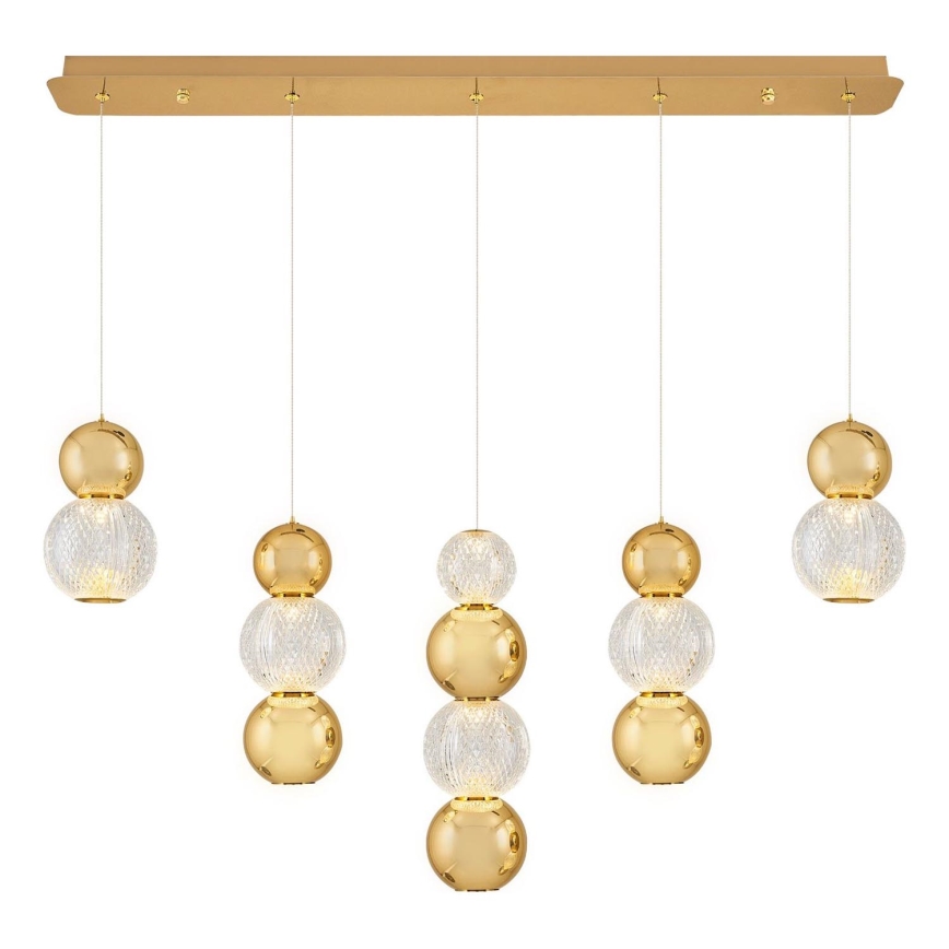 LED-kroonluchter aan kabel CREMONA LED/27W/230V 3000K goudkleurig