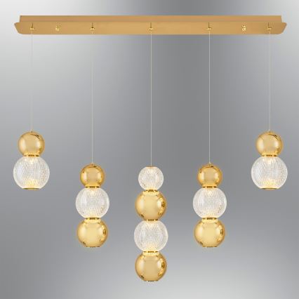 LED-kroonluchter aan kabel CREMONA LED/27W/230V 3000K goudkleurig