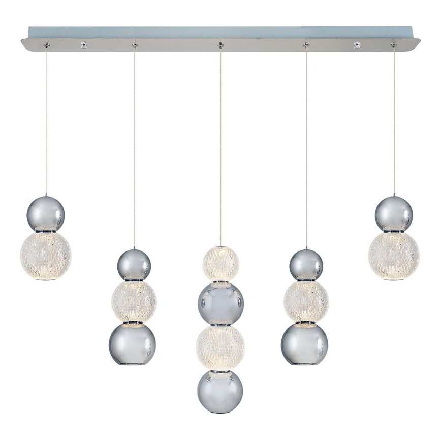 LED-kroonluchter aan kabel CREMONA LED/27W/230V 3000K mat chroom