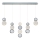 LED-kroonluchter aan kabel CREMONA LED/27W/230V 3000K mat chroom