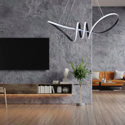 LED-kroonluchter aan kabel FLAVIA LED/44W/230V zwart