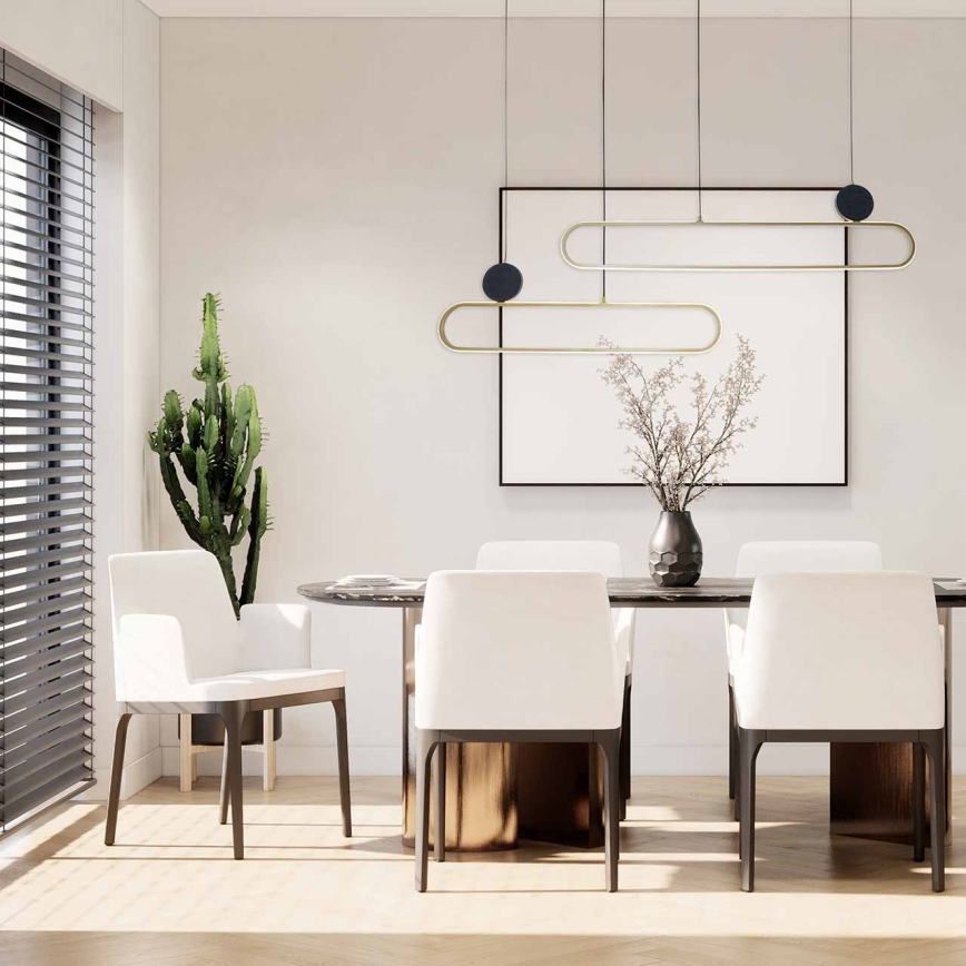 LED-kroonluchter aan kabel FLORENTYNA LED/48W/230V 4000K goud/zwart