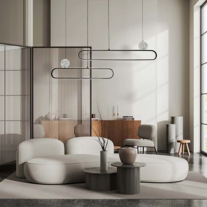 LED-kroonluchter aan kabel FLORENTYNA LED/48W/230V 4000K zwart/wit