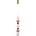 LED kroonluchter aan kabel FLORES LED/20W/230V goud/oranje/bruin