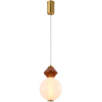 LED-kroonluchter aan kabel FLORES LED/7W/230V goud/bruin