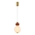LED-kroonluchter aan kabel FLORES LED/7W/230V goud/bruin
