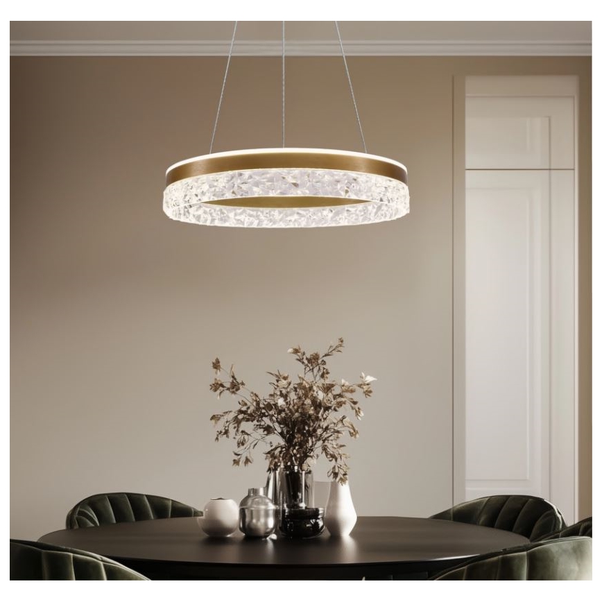 LED-kroonluchter aan kabel FROZI LED/32W/230V Ø 50 cm goudkleurig