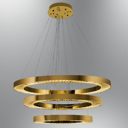 LED-kroonluchter aan kabel JESI LED/99W/230V 3000K Ø 100 cm brons