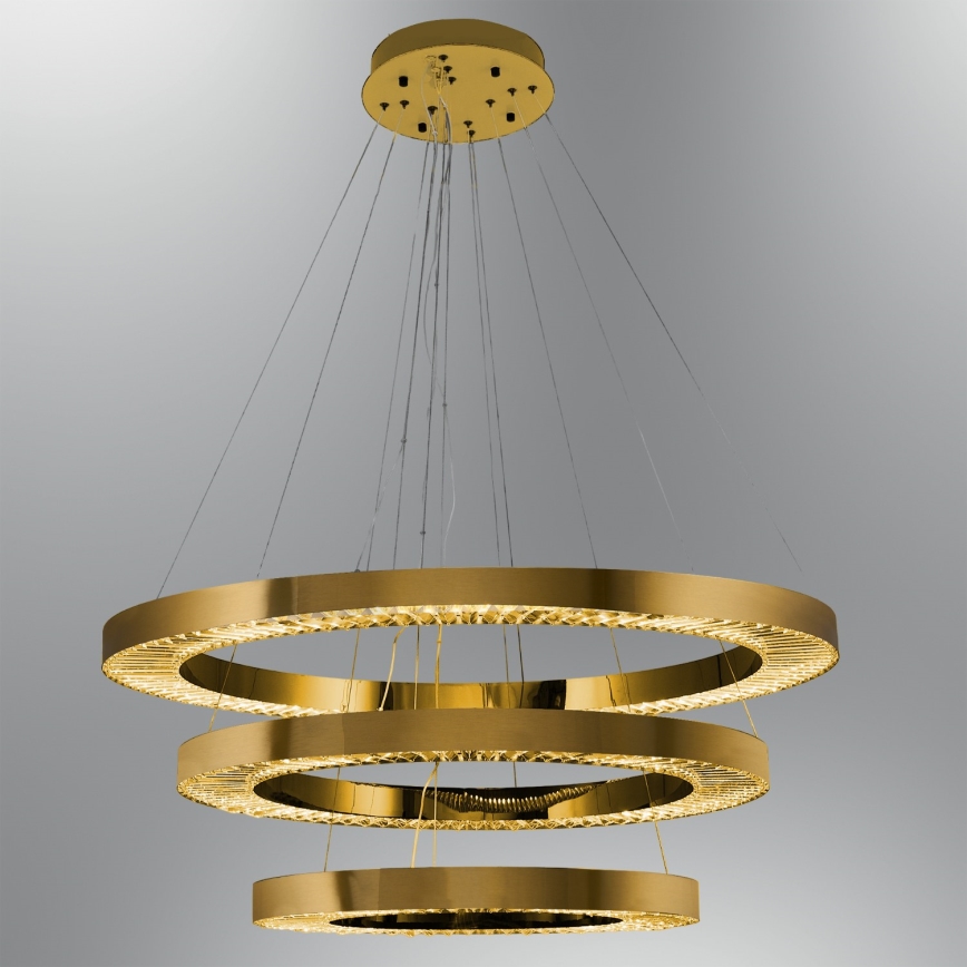 LED-kroonluchter aan kabel JESI LED/99W/230V 3000K Ø 100 cm brons