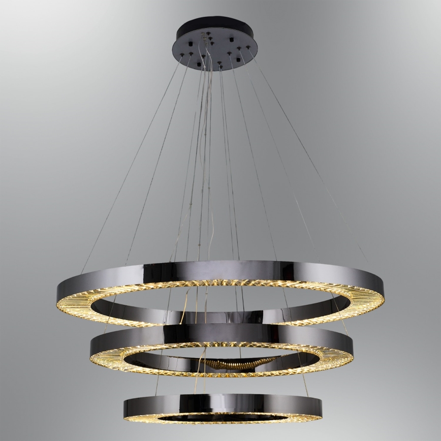 LED-kroonluchter aan kabel JESI LED/99W/230V 3000K Ø 100 cm zilver