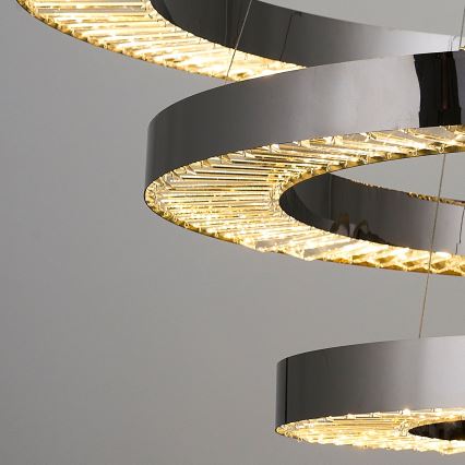 LED-kroonluchter aan kabel JESI LED/99W/230V 3000K Ø 100 cm zilver