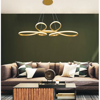LED-kroonluchter aan kabel JILL LED/53W/230V goudkleurig