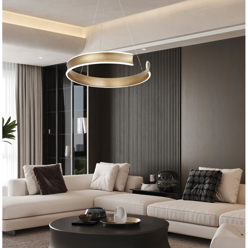LED-kroonluchter aan kabel MARLEN LED/36W/230V goudkleurig