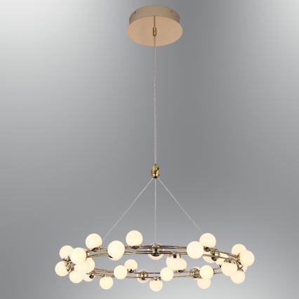 LED-kroonluchter aan kabel MARS LED/50W/230V 3000K goud