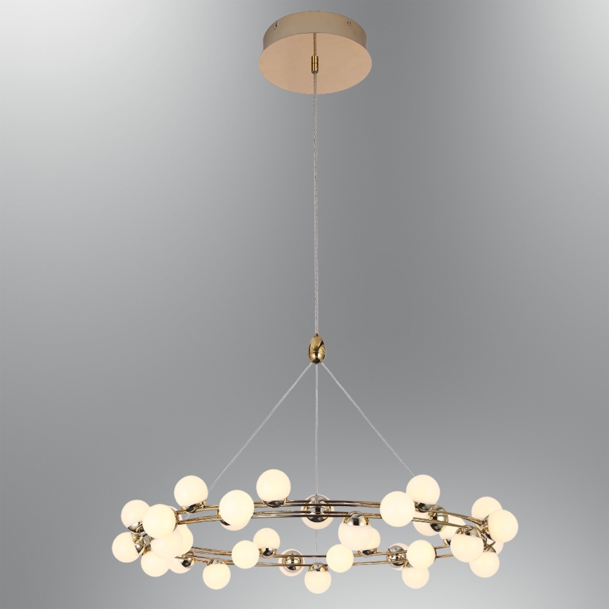 LED-kroonluchter aan kabel MARS LED/50W/230V 3000K goud