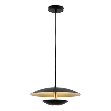 LED-kroonluchter aan kabel MONICA LED/16W/230V zwart/goud