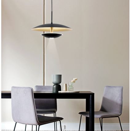 LED-kroonluchter aan kabel MONICA LED/16W/230V zwart/goud