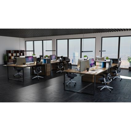 LED-kroonluchter aan kabel/opbouw LED/44W/230V 4000K 120 cm zwart