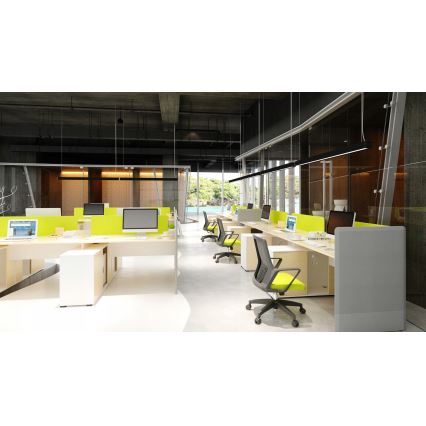 LED-kroonluchter aan kabel/opbouw LED/44W/230V 4000K 120 cm zwart