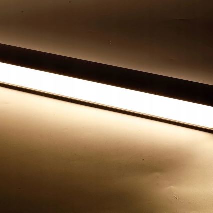 LED-kroonluchter aan kabel/opbouw LED/44W/230V 4000K 120 cm zwart