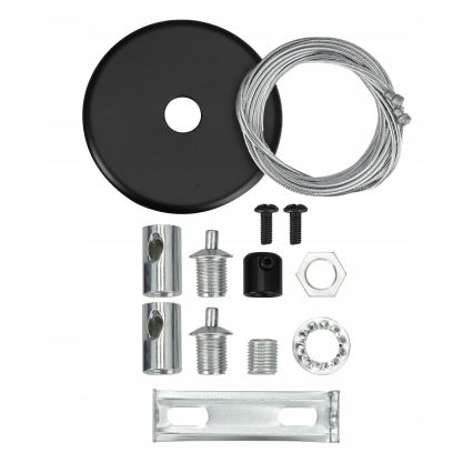 LED-kroonluchter aan kabel/opbouw LED/44W/230V 4000K 120 cm zwart