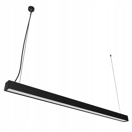 LED Kroonluchter aan kabel/opbouw LED/44W/230V 6000K 120 cm zwart